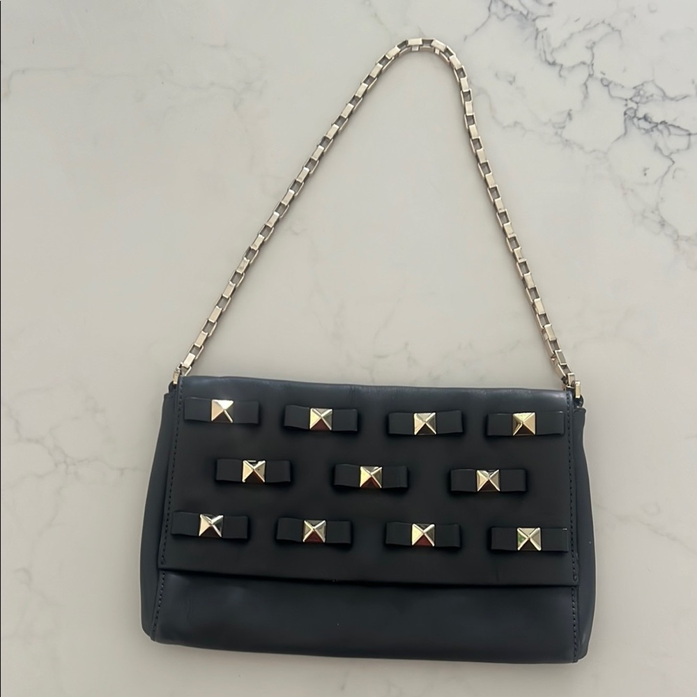 Kate Spade Black Studded Chain Strap Bag